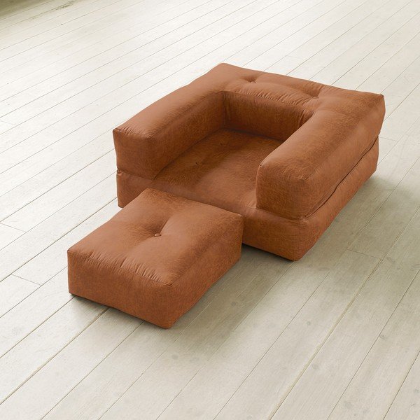 Variabilni fotelj Cube, konjak-image-3