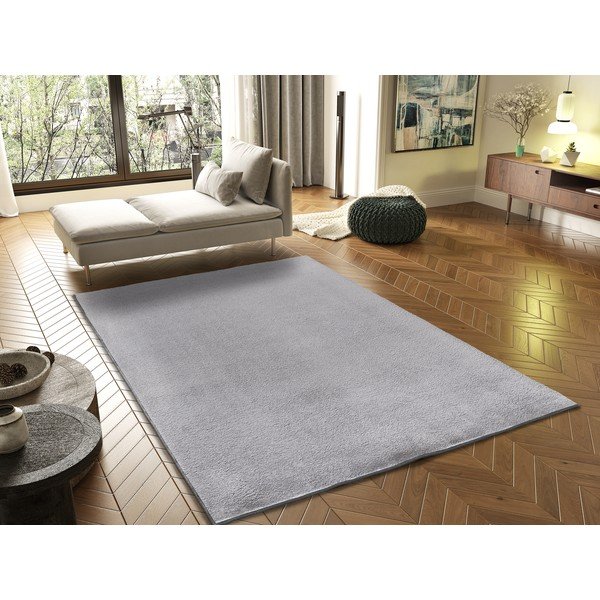 Siva preproga iz mikrovlaken 80x150 cm Coraline Liso – Universal-image-1