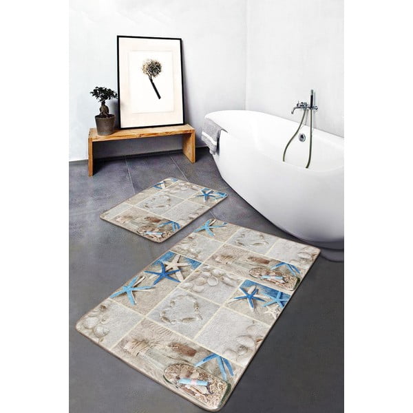 Bež kopalniške preproge v kompletu 2 ks 60x100 cm – Mila Home-image-3