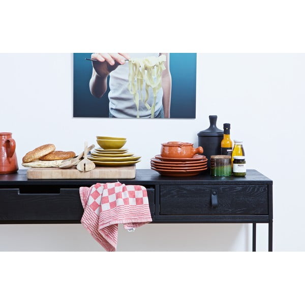 Črna konzolna miza iz hrastovega lesa WOOOD Silas-image-1