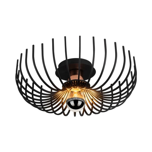 Črna stropna svetilka s kovinskim senčilom ø 36 cm Aspendos – Opviq lights-image-2