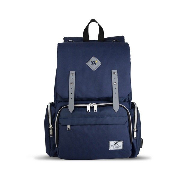 Temno moder nahrbtnik za mamice z USB priključkom My Valice MOTHER STAR-image-3