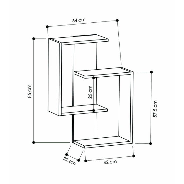 Antracitno siva stenska polica Paranoid-image-4