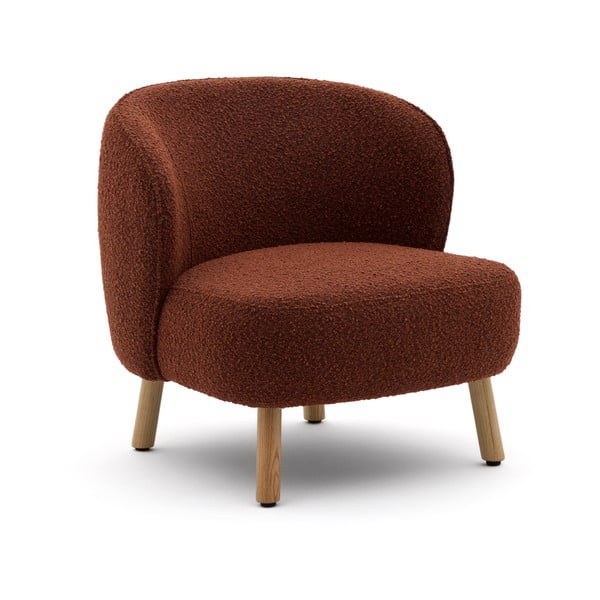 Fotelj iz tkanine bouclé v barvi terakote Ulit – Kave Home