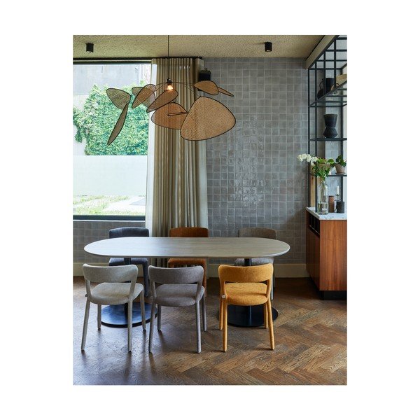 Jedilna miza s hrastovo mizno ploščo 90x220 cm Tablo – WOOOD-image-2