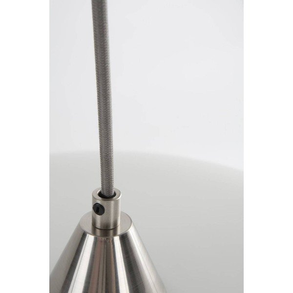 Bela/v mat srebrni barvi viseča svetilka iz opalnega stekla ø 43 cm Thalia – Jotex-image-4