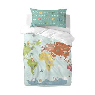 Otroška posteljnina iz čistega bombaža Happynois World Map, 115 x 145 cm