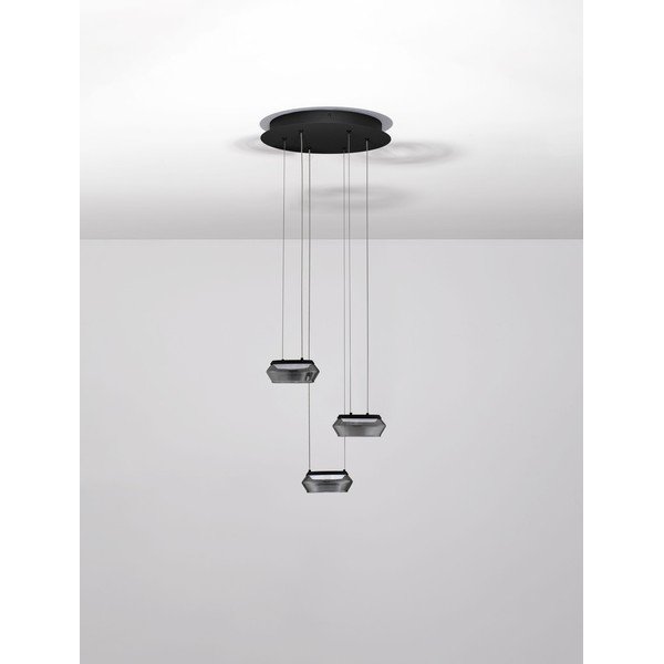 Mat črna steklena LED zatemnitvena viseča svetilka ø 35 cm Jailyn – Nova Luce-image-3
