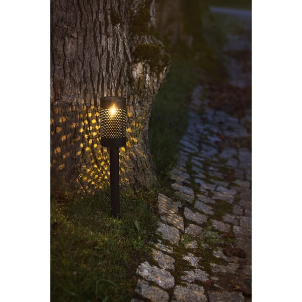 Črna solarna LED luč iz nerjavečega jekla Star Trading Blace, višina 46 cm-image-2