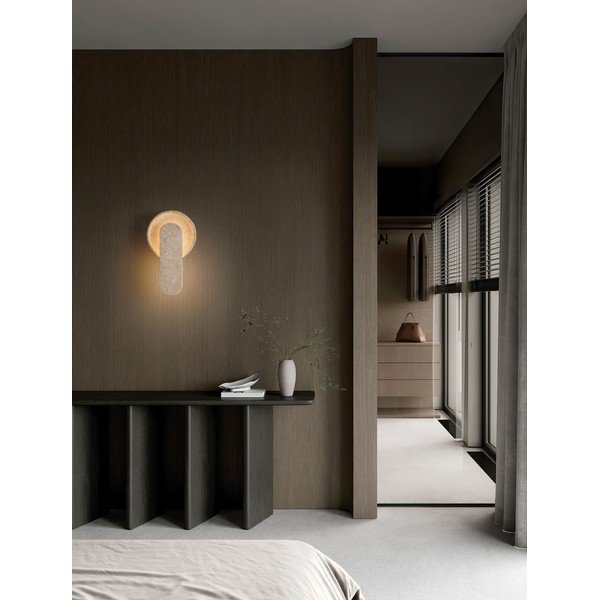 Bež lončena LED stenska svetilka Mavis – Nova Luce-image-2