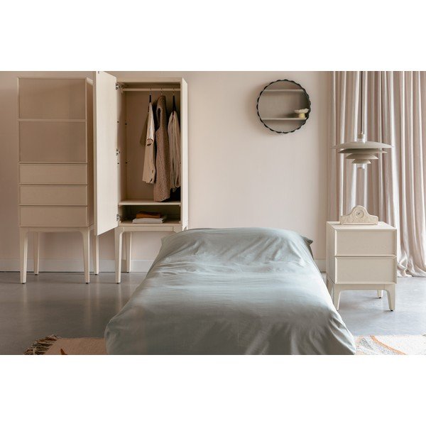 Kremno bela omarica iz masivnega hrasta 60x180x45 cm June – Zuiver-image-4