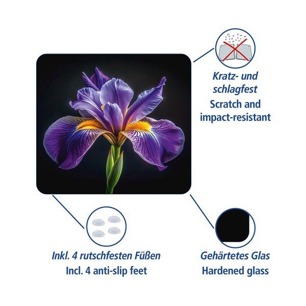 Stenska zaščitna plošča za štedilnik iz kaljenega stekla 50x56 cm Iris – Wenko-image-3