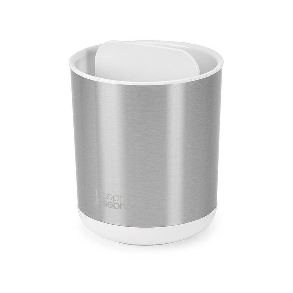 Lonček za zobne ščetke iz nerjavečega jekla v srebrni barvi Duo Steel – Joseph Joseph