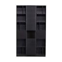 Črna modularna knjižna polica iz masivnega bora 120x210 cm Finca – WOOOD