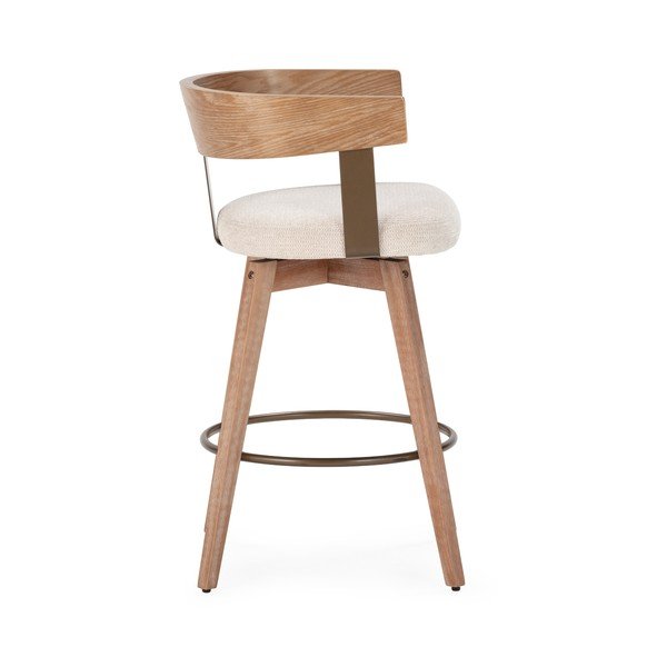 Kremno beli/v naravni barvi oblazinjeni barski stoli v kompletu z nasloni za roke 2 ks Ilia – MOME-image-4