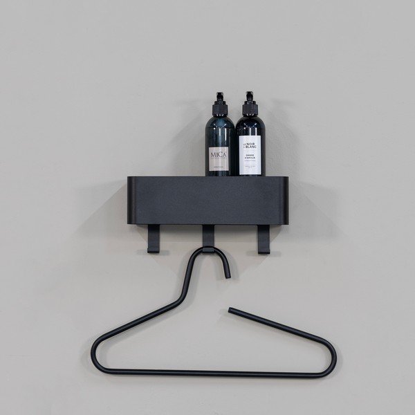 Črna jeklena stenska kopalniška polica Multi – Spinder Design-image-3