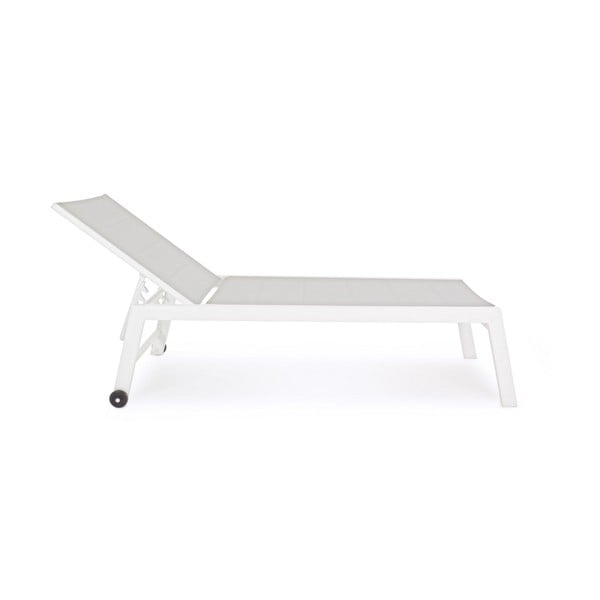 Bel kovinski vrtni ležalnik Hilde   – Bizzotto-image-1