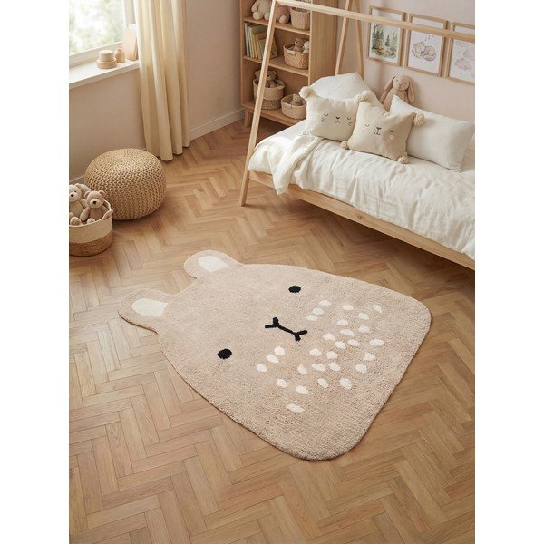 Bež pralna/ročno tkana bombažna otroška preproga 120x152 cm Snuggle Pucki – Hanse Home-image-1