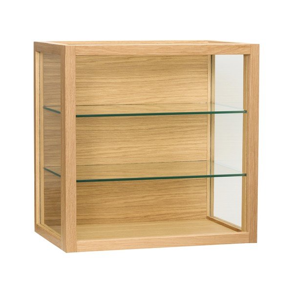 Stenska vitrina v hrastovem dekorju v naravni barvi 40x40x27 cm Poetic – Hübsch