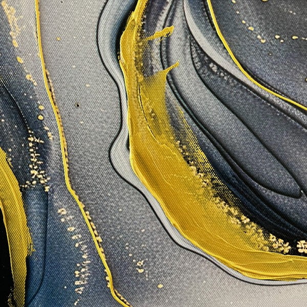 Slika z ročno naslikanimi elementi 70x100 cm Sky – Styler-image-2