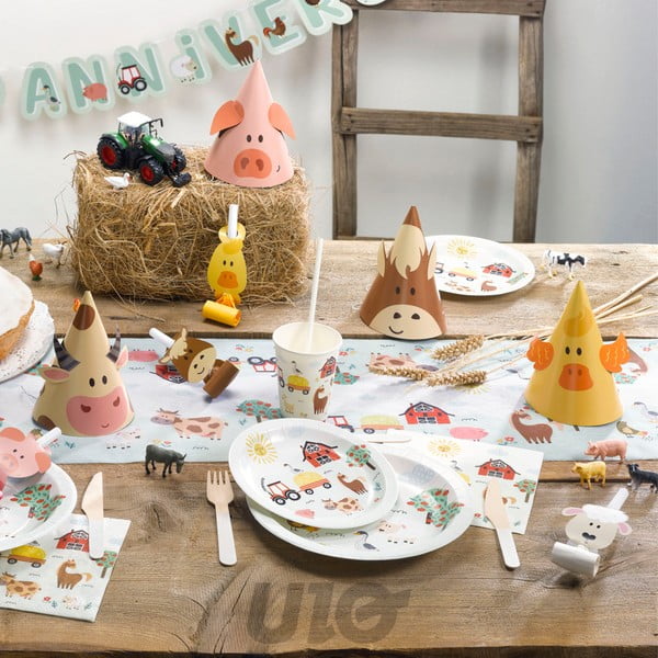 Prtički v kompletu 20 ks 33x33 cm Farm Animals – Homéa-image-1