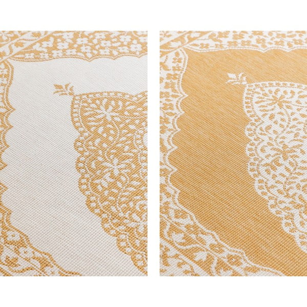 Oker rumena/kremno bela zunanja preproga 120x170 cm Gemini – Elle Decoration-image-4