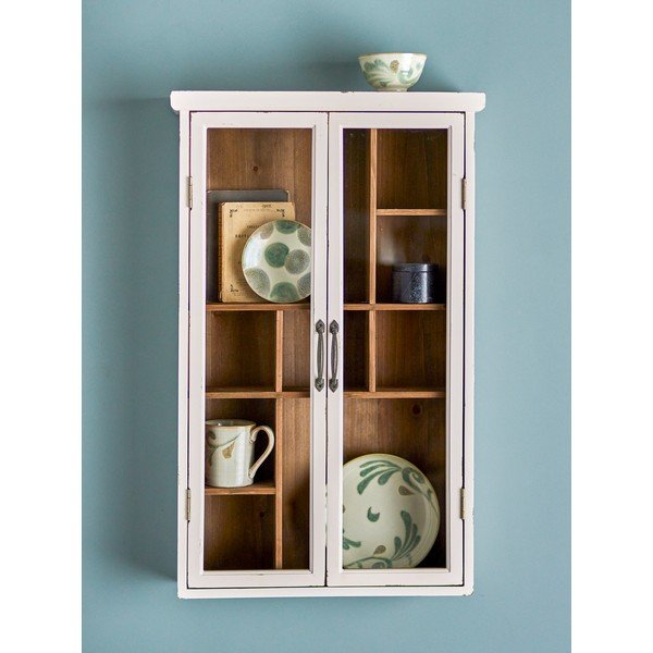 Bela vitrina iz masivne jelke 50x80x14 cm Hazem – Bloomingville-image-2