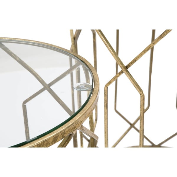 Okrogle stranske mizice s stekleno mizno ploščo v kompletu 2 ks ø 42 cm Tunisi – Mauro Ferretti-image-4