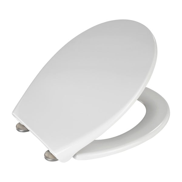 Bela WC deska z enostavnim zapiranjem Wenko Samos, 44,5 x 37,5 cm-image-2