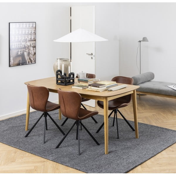 Raztegljiva jedilna miza s ploščo v hrastovem dekorju 180x90 cm Montreux - Actona-image-1