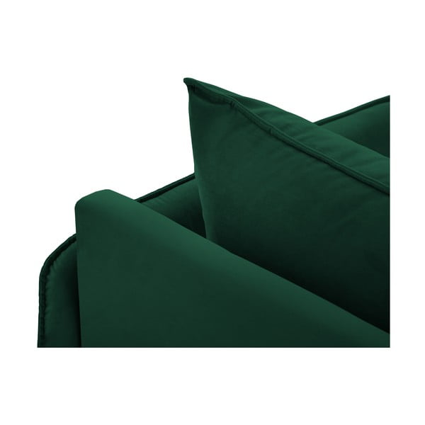 Temnozeleni žametni ležalnik (desni kot) Vienna - Cosmopolitan Design-image-4