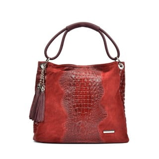 Rdeča usnjena torbica Luisa Vannini Marsala