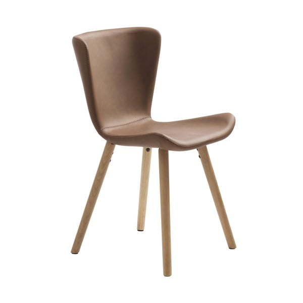 Jedilni stol iz umetnega usnja v konjak rjavi barvi Teslin – Unique Furniture