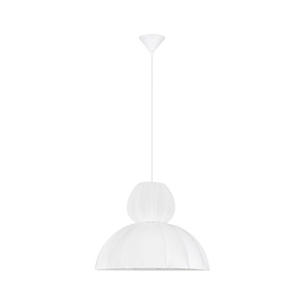 Mat bela tekstilna viseča svetilka ø 50 cm Delina – Nova Luce