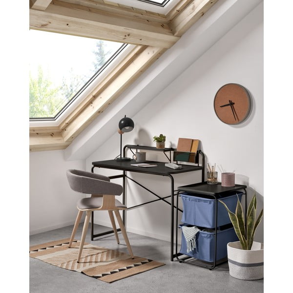 Črna pisalna miza Kave Home Foreman-image-2