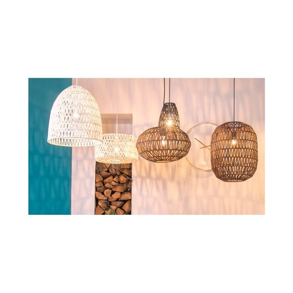 Rjava viseča svetilka Leitmotiv Paper Rope, ⌀ 34 cm-image-1