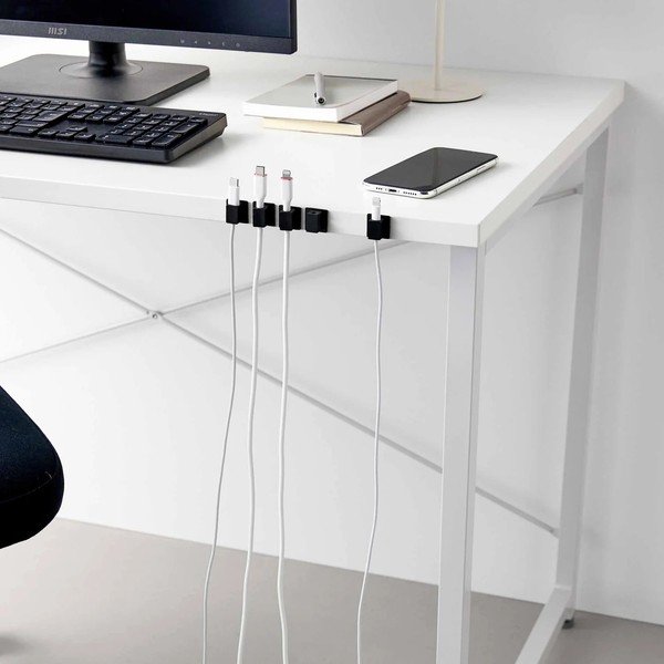 Črni kovinski organizatorji v kompletu 5 ks za kable Smart – YAMAZAKI-image-2