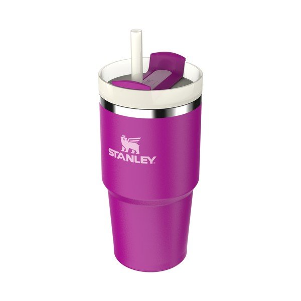 Rožnata termovka s slamico iz nerjavečega jekla 600 ml Quencher H2.0 FlowState Tumbler Violet Blossom – Stanley-image-1