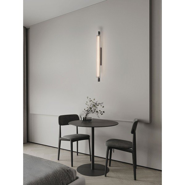Mat črna aluminijasta LED zatemnitvena stenska svetilka Glovia – Nova Luce-image-1