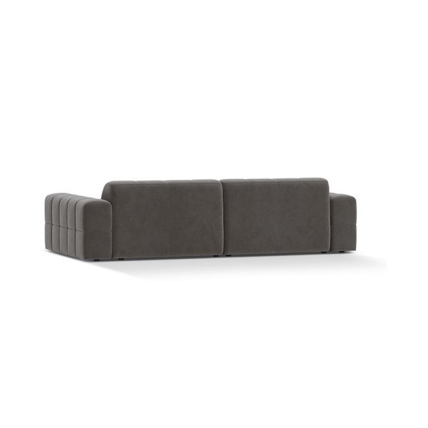 Siva žametna sedežna garnitura 252 cm Chicago – Cosmopolitan Design-image-2