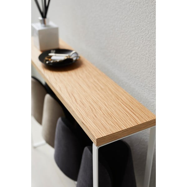 Belo/naravno kovinsko stojalo za copate Tower – YAMAZAKI-image-2