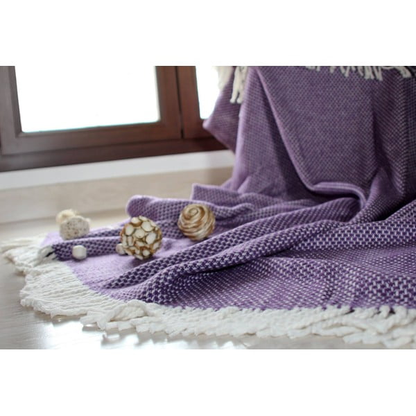 Mornarsko modra pletenina z bombažem Euromant Zen, 140 x 160 cm-image-2