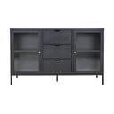 Črna kovinska komoda 140x85 cm Dalby – House Nordic