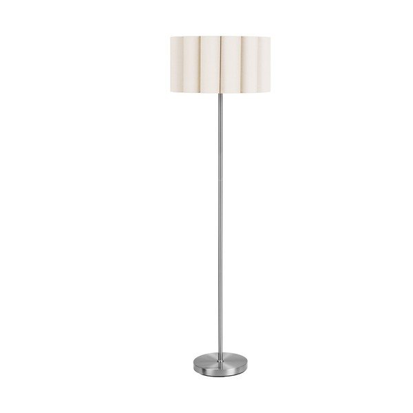 Bež/v srebrni barvi lanena stoječa svetilka (višina 150 cm) Wattom – House Nordic