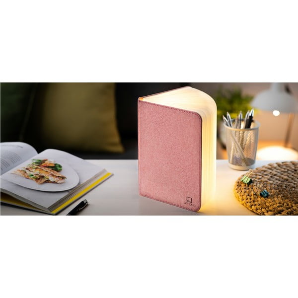 LED namizna svetilka s tekstilnim senčilom (višina 2,5 cm) Booklight – Gingko-image-3