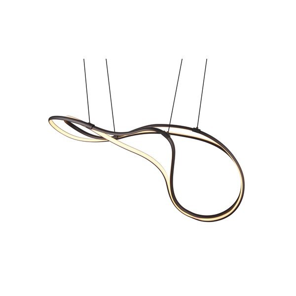 Črna LED viseča svetilka s kovinskim senčnikom Nala – Trio Select-image-2