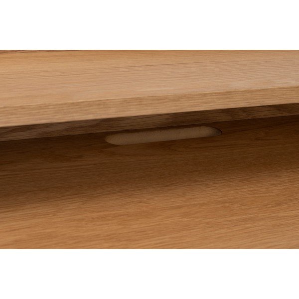 Pisarniška pisalna miza z mizno ploščo v hrastovem dekorju 60x120 cm Giorgio – White Label-image-4