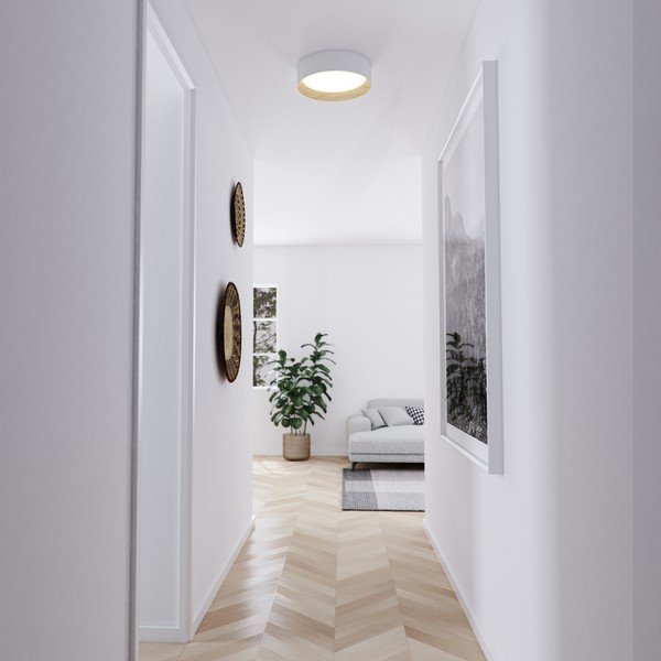 Kremno bela LED stropna svetilka ø 45 cm – SULION-image-2