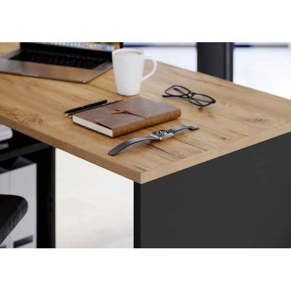 Pisalna miza v hrastovem dekorju 146x145 cm Lissabon - Germania-image-2