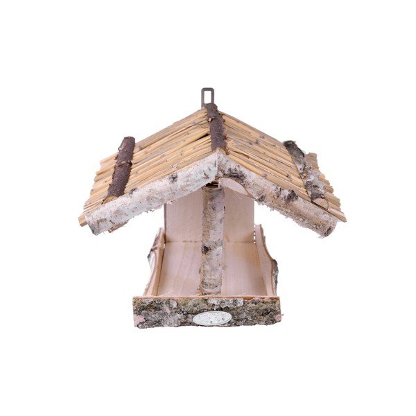 Lesena stenska krmilnica za ptice Esschert Design, višina 24,5 cm-image-1